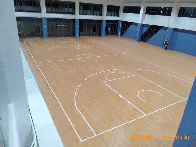 山東實(shí)驗(yàn)二小青島分校籃球館體育木地板鋪裝案例4